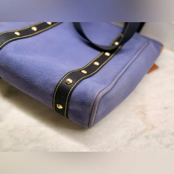 SOLD LOUIS VUITTON Y2K Vintage 2006 Blue Canvas Antigua Cabas - Picture 7 of 16